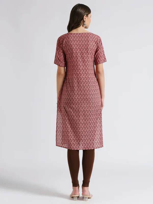 Red Straight kurti - Image 2